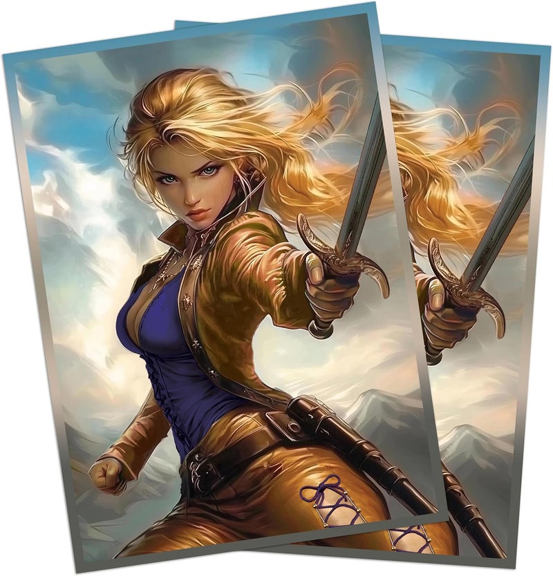 Digital Sorcery Studio Anime Rune Knight Card Sleeves 102 Pack – Compatible with MTG & TCGs – Perfect for Celes Rune Knight & Final Fantasy Commander Decks – Premium Card Game Sleeves for Magic - Image 1